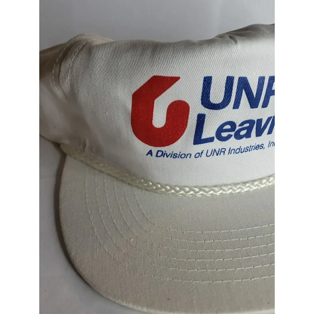 Unr Leavitt Hat Cap Mens White 80s 90s Snapback Steel Metal Company Rope